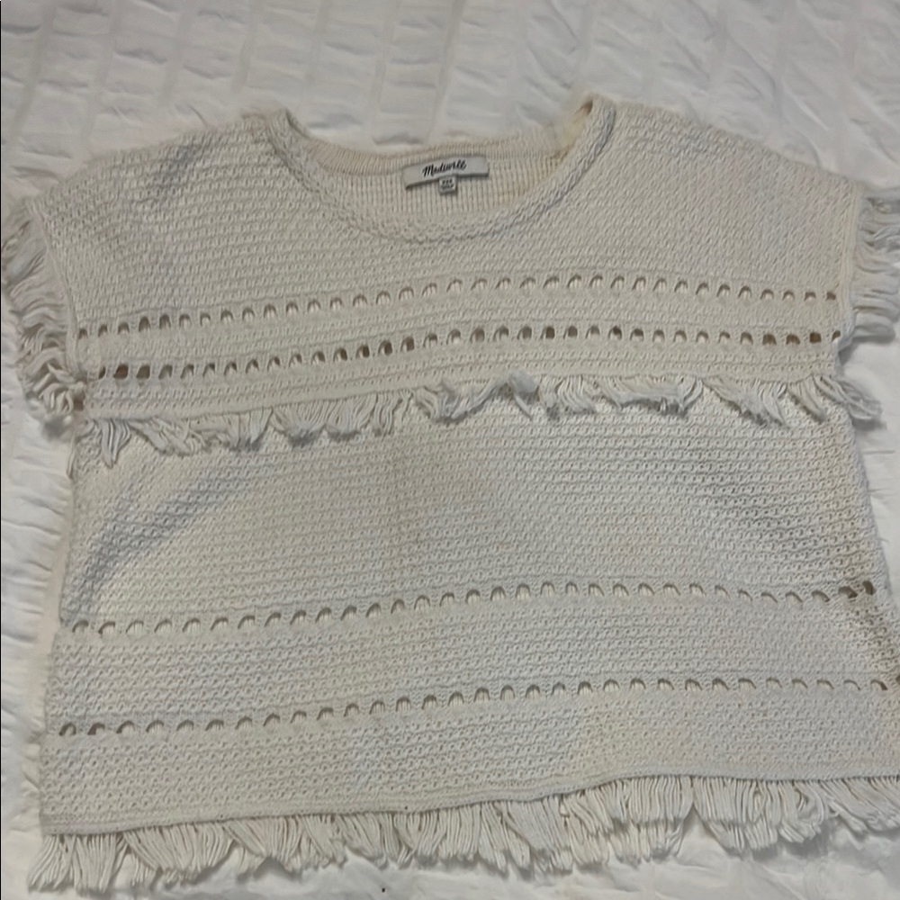 Madewell Cream Knit Top